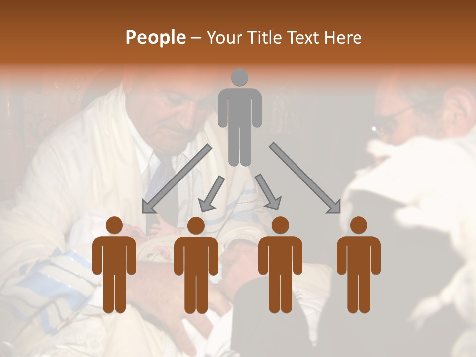 A Man Is Holding A Baby In His Lap PowerPoint Template