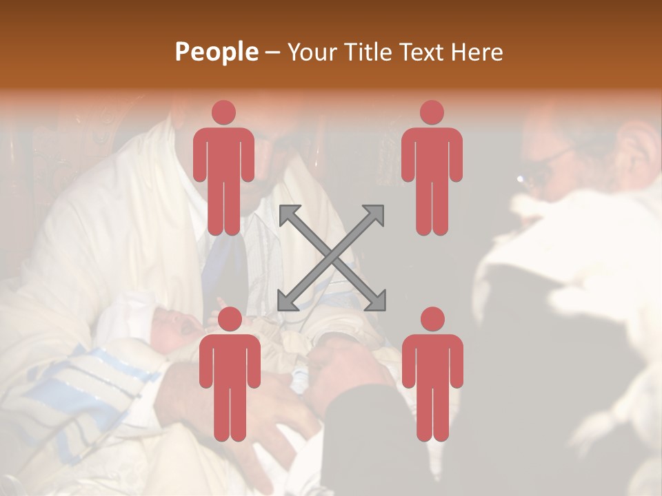 A Man Is Holding A Baby In His Lap PowerPoint Template