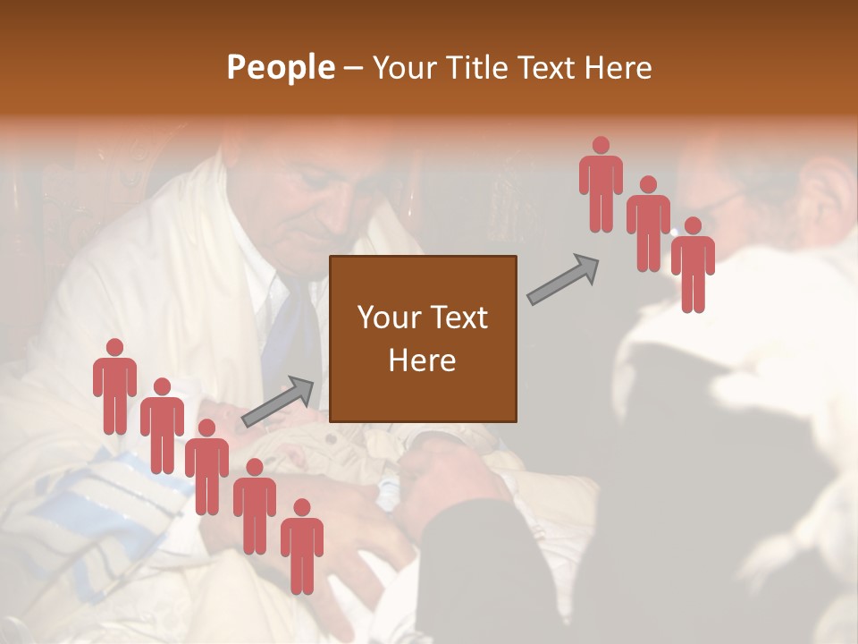 A Man Is Holding A Baby In His Lap PowerPoint Template