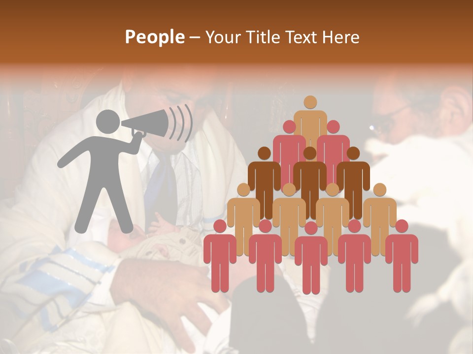 A Man Is Holding A Baby In His Lap PowerPoint Template