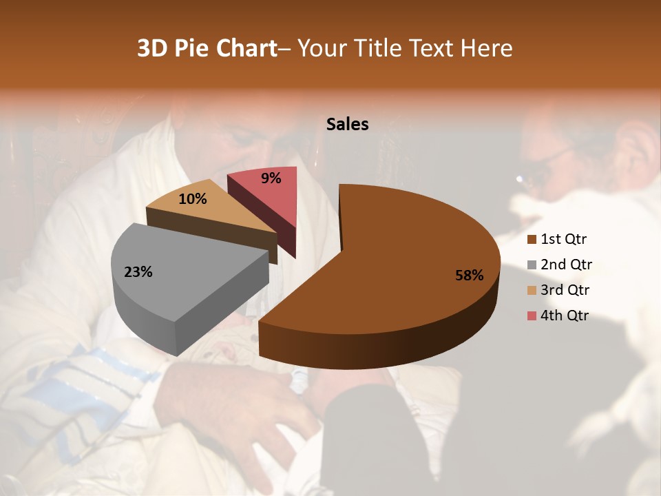 A Man Is Holding A Baby In His Lap PowerPoint Template