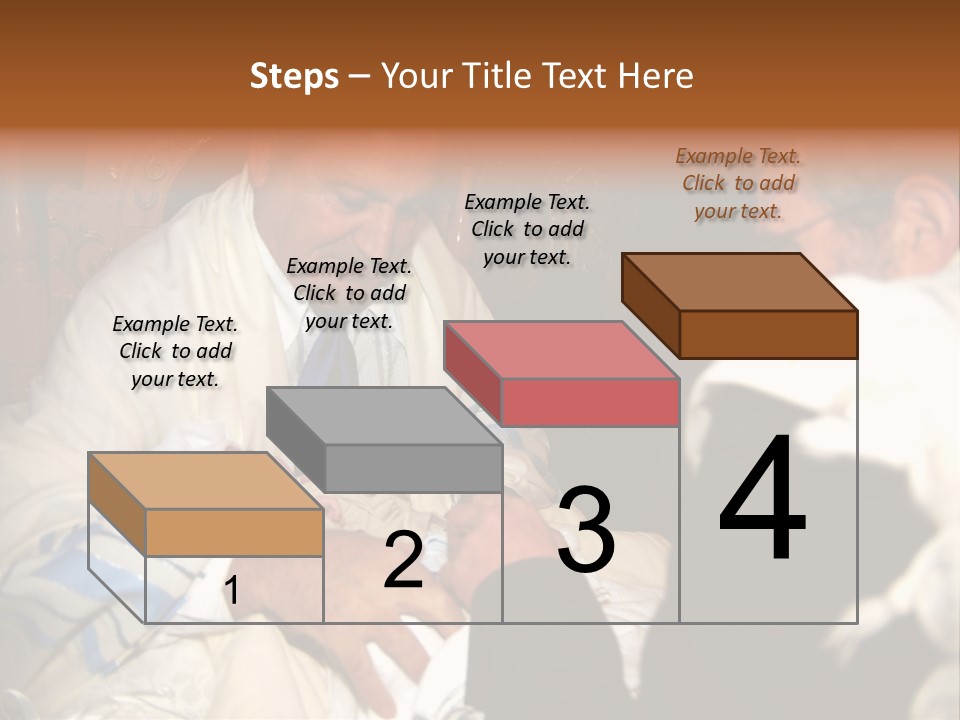 A Man Is Holding A Baby In His Lap PowerPoint Template