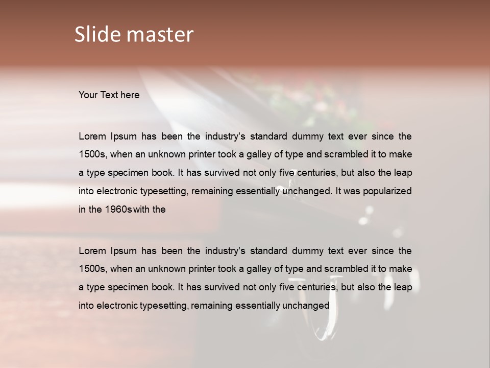 Graveyard Funeral Flower Arrangement PowerPoint Template