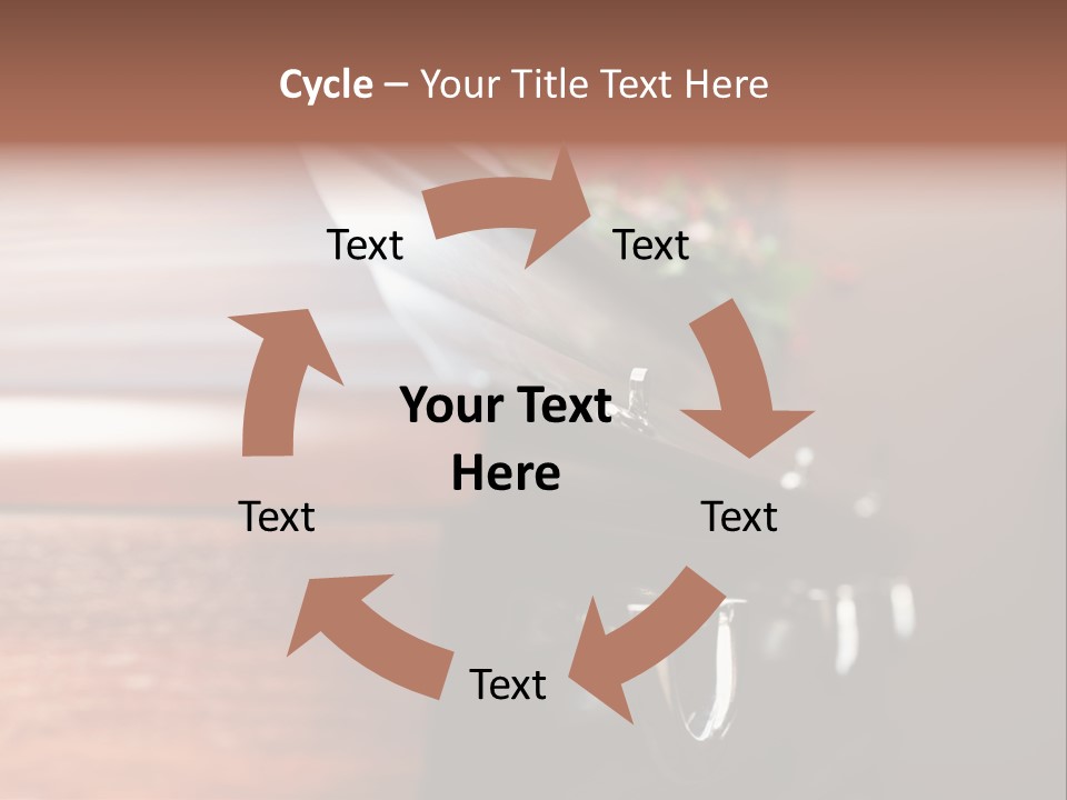 Graveyard Funeral Flower Arrangement PowerPoint Template