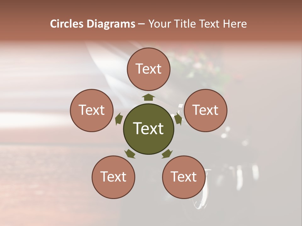 Graveyard Funeral Flower Arrangement PowerPoint Template
