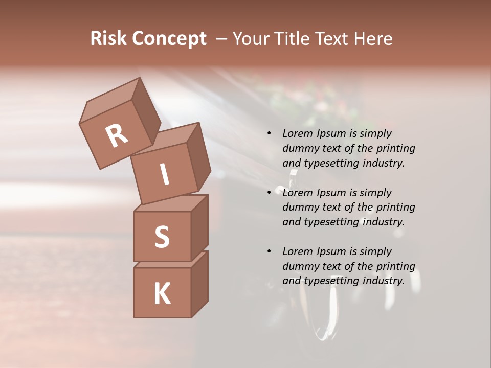 Graveyard Funeral Flower Arrangement PowerPoint Template