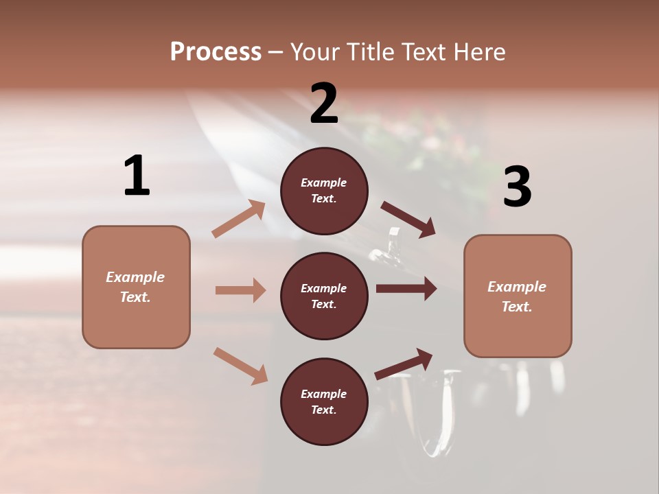 Graveyard Funeral Flower Arrangement PowerPoint Template