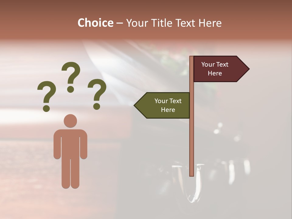 Graveyard Funeral Flower Arrangement PowerPoint Template