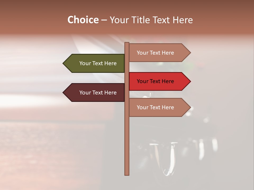 Graveyard Funeral Flower Arrangement PowerPoint Template