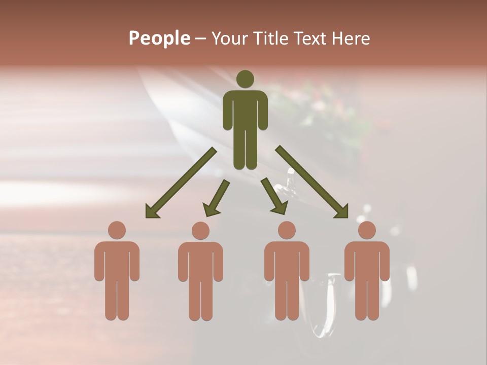 Graveyard Funeral Flower Arrangement PowerPoint Template