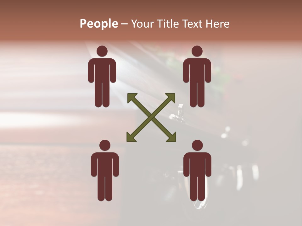 Graveyard Funeral Flower Arrangement PowerPoint Template