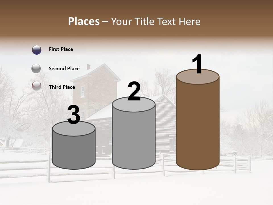 Batsto Village White Countryside PowerPoint Template