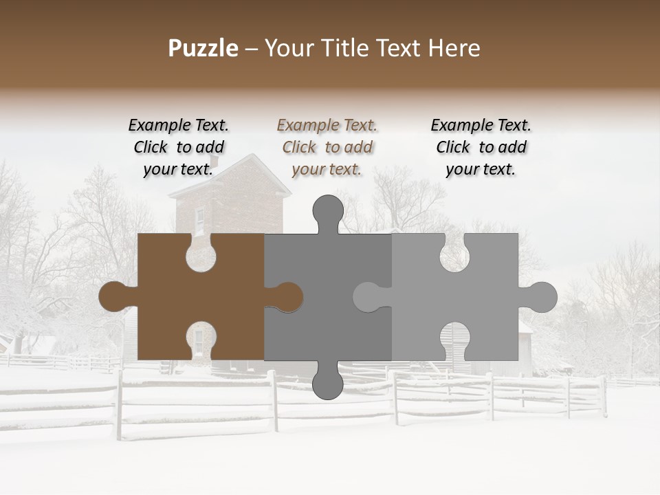 Batsto Village White Countryside PowerPoint Template