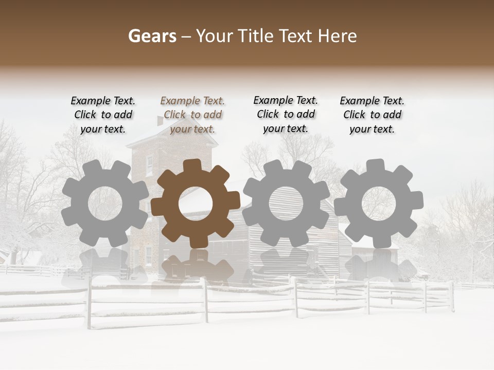 Batsto Village White Countryside PowerPoint Template