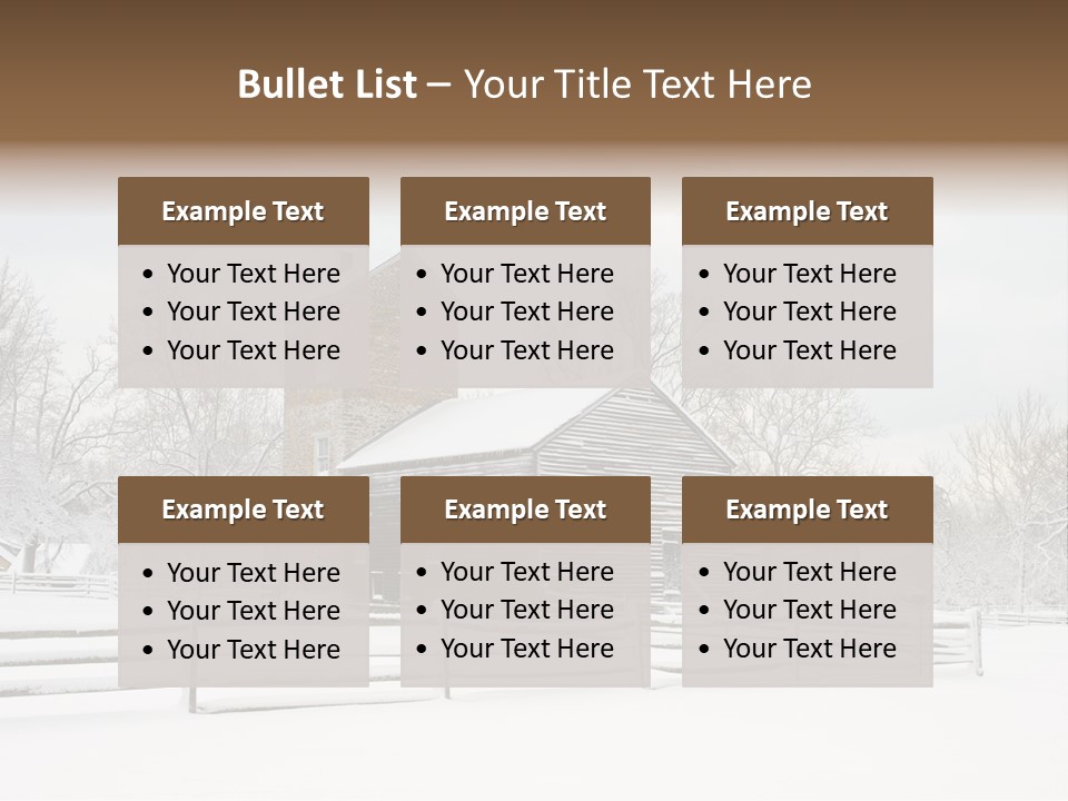 Batsto Village White Countryside PowerPoint Template