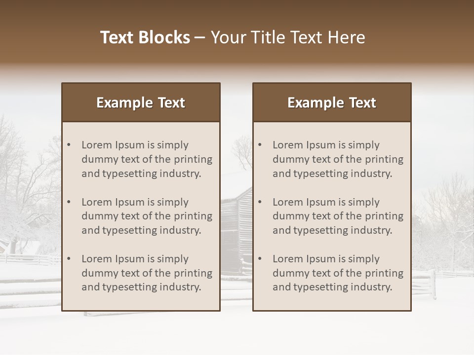 Batsto Village White Countryside PowerPoint Template