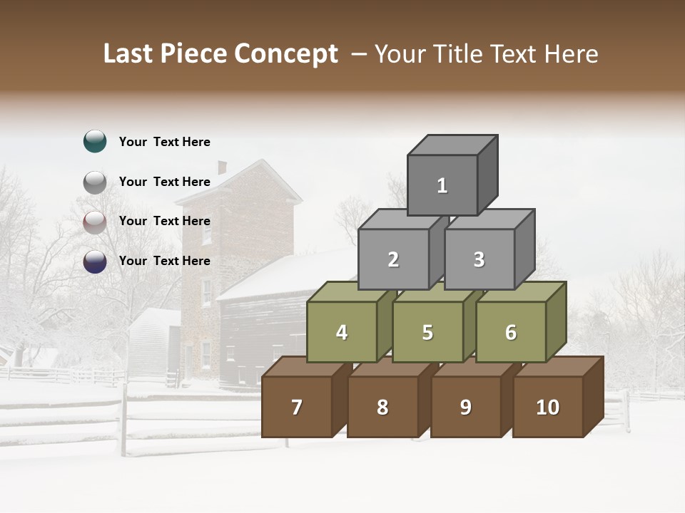 Batsto Village White Countryside PowerPoint Template