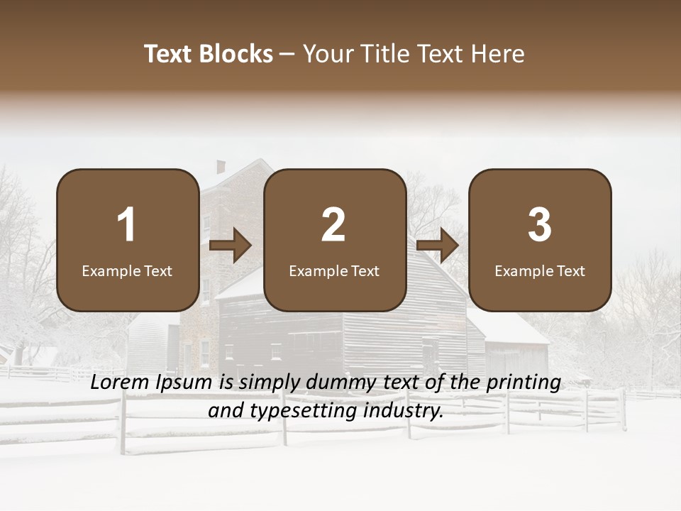 Batsto Village White Countryside PowerPoint Template