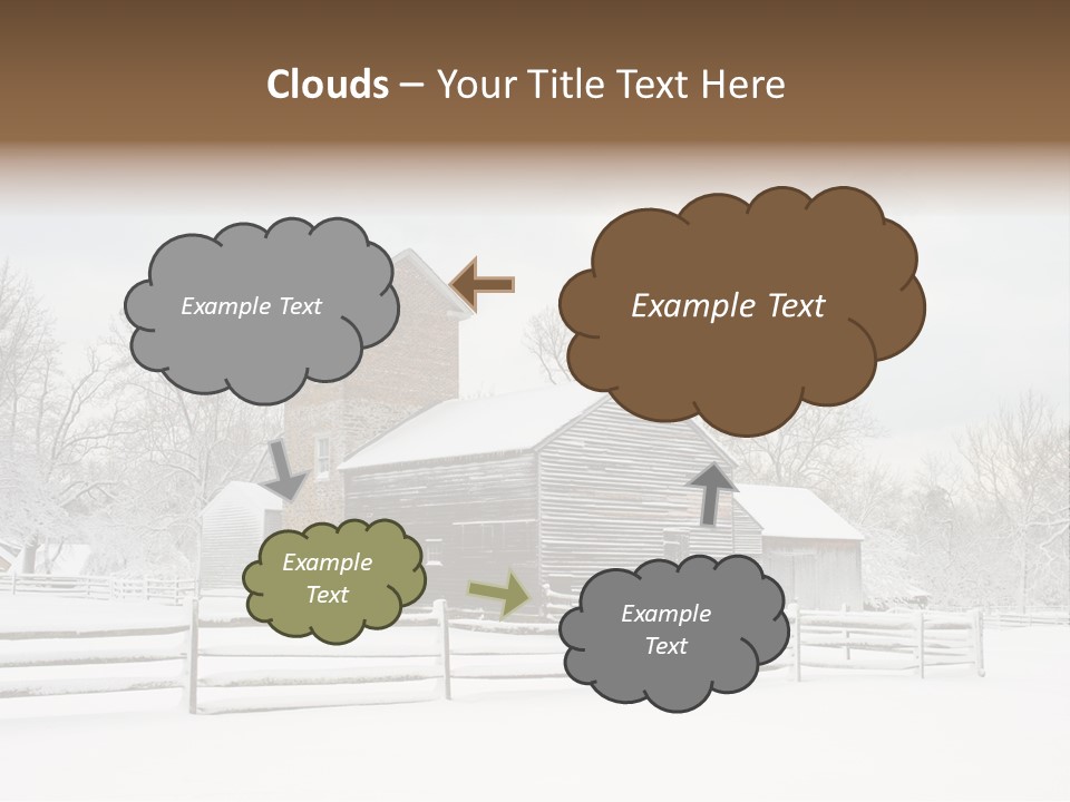 Batsto Village White Countryside PowerPoint Template