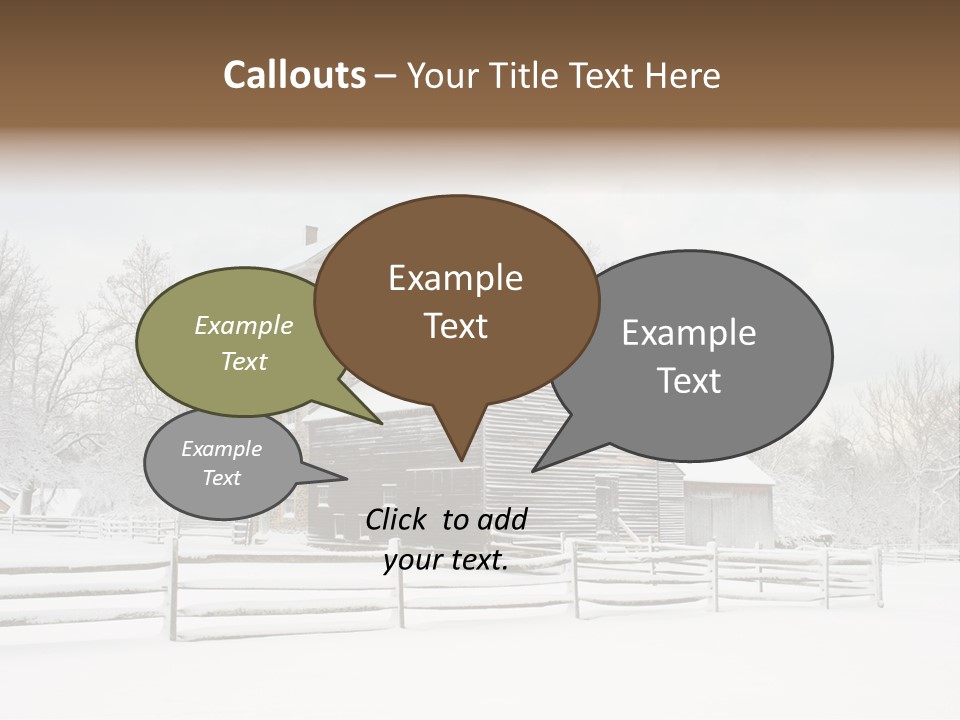 Batsto Village White Countryside PowerPoint Template