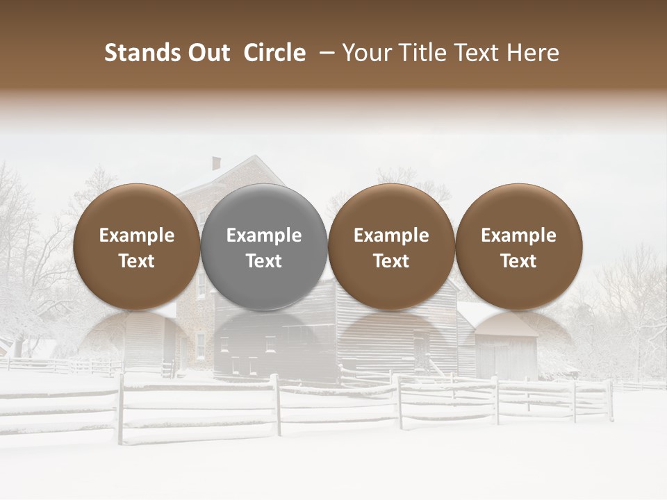 Batsto Village White Countryside PowerPoint Template