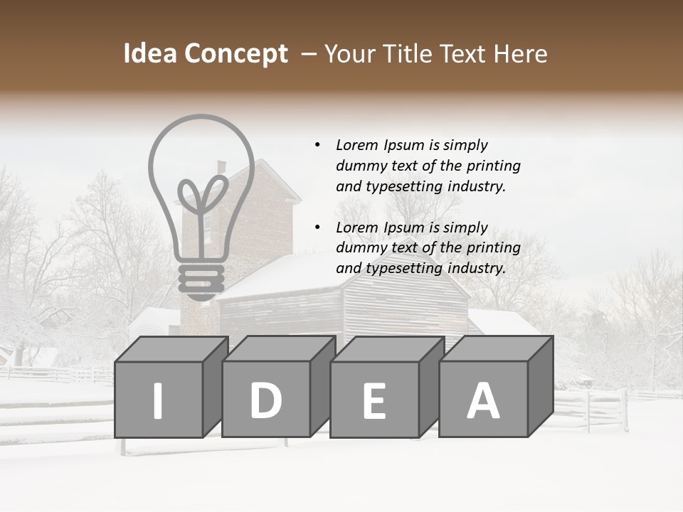 Batsto Village White Countryside PowerPoint Template