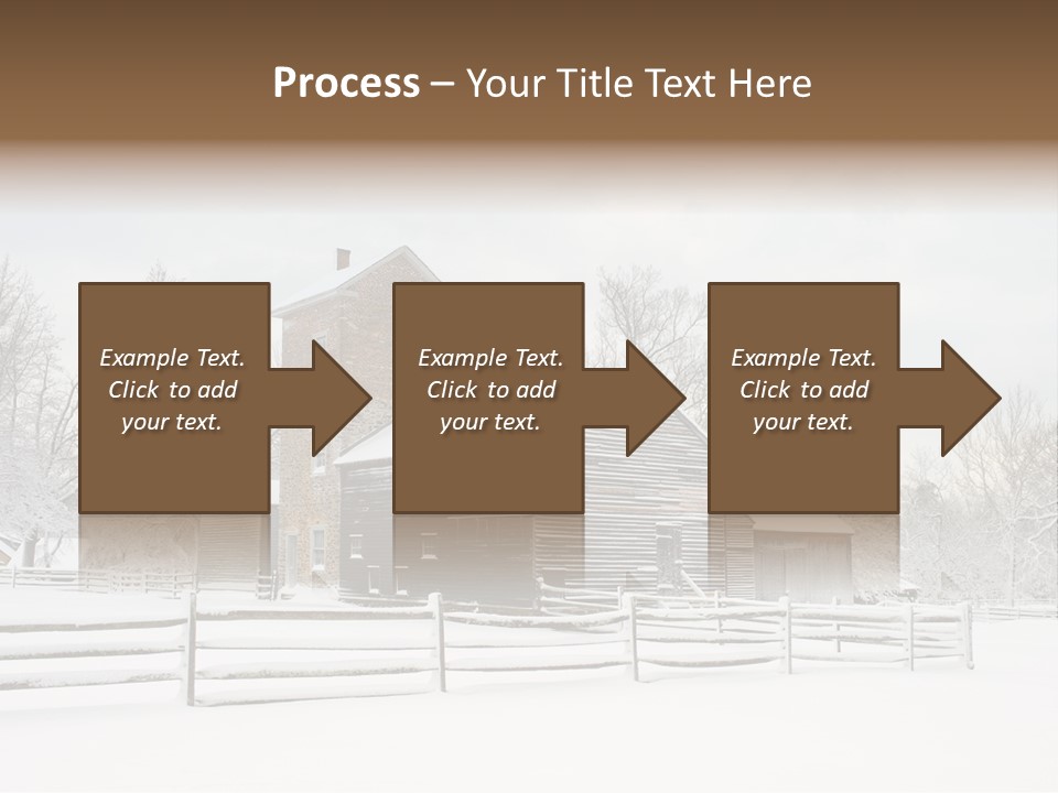 Batsto Village White Countryside PowerPoint Template