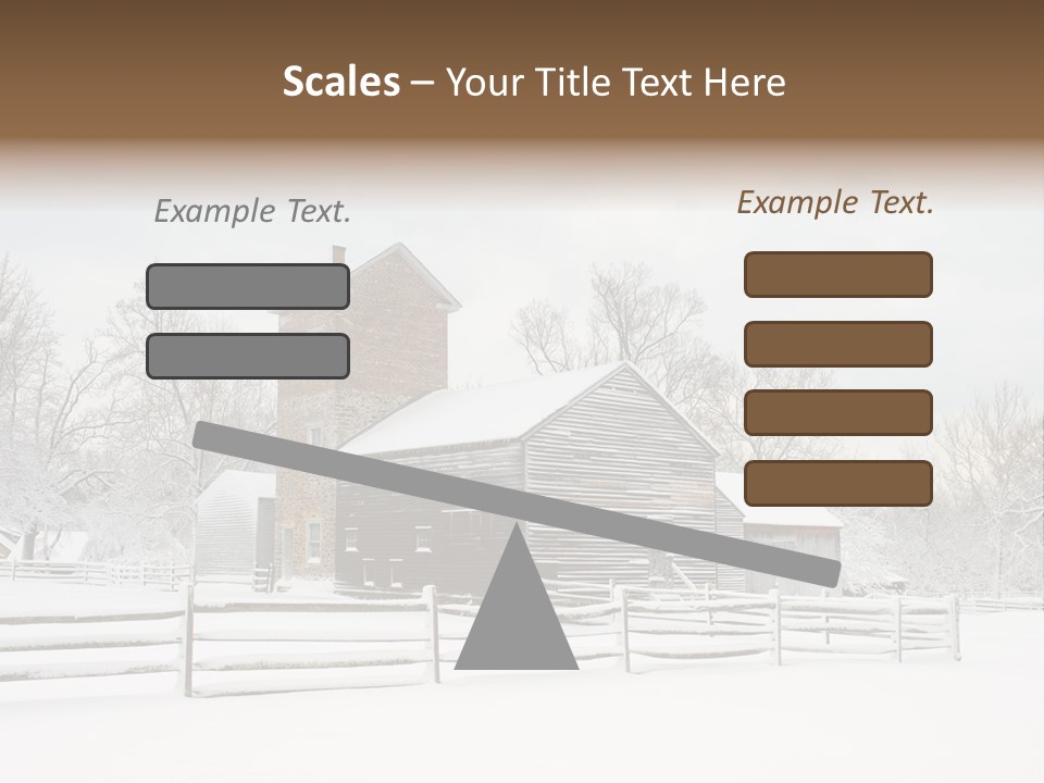 Batsto Village White Countryside PowerPoint Template