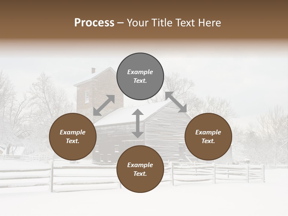 Batsto Village White Countryside PowerPoint Template