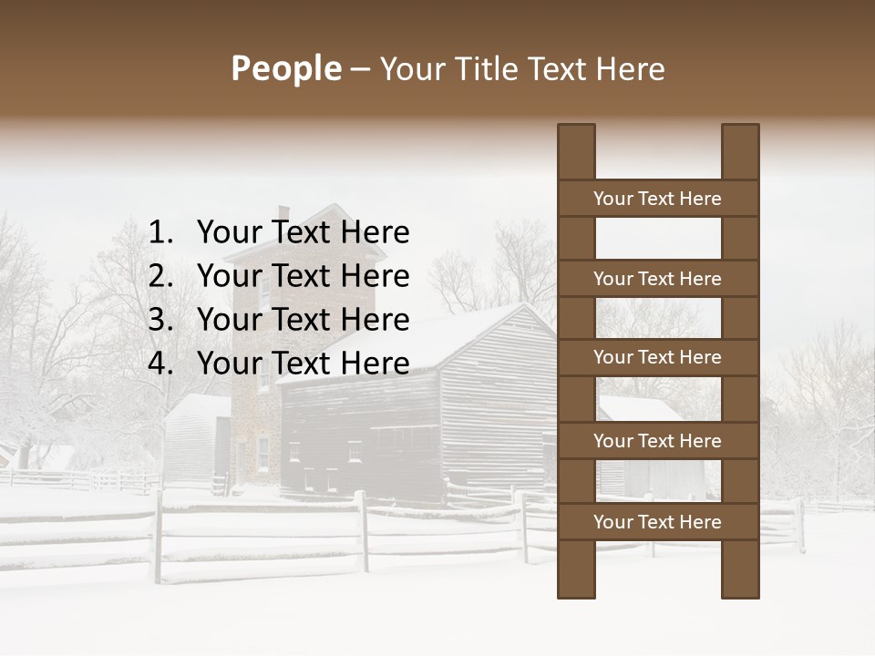 Batsto Village White Countryside PowerPoint Template