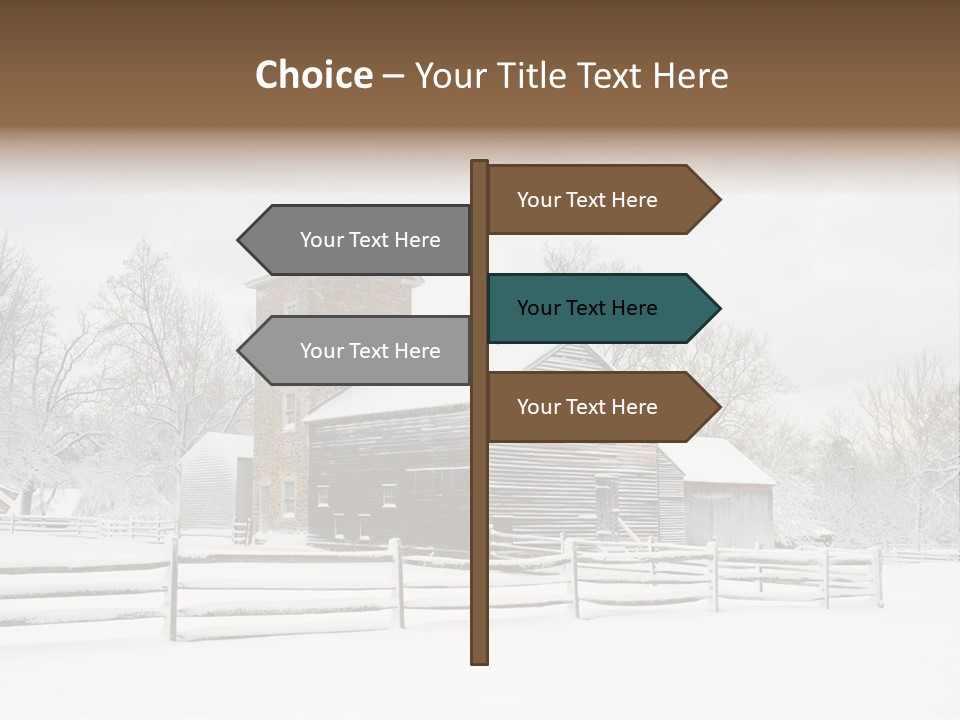 Batsto Village White Countryside PowerPoint Template