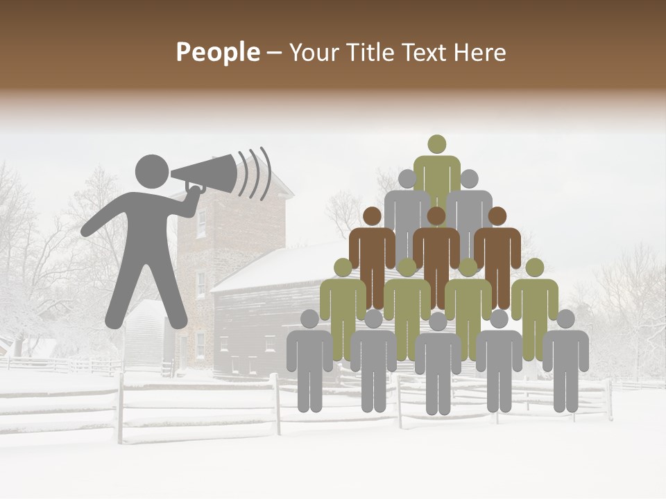 Batsto Village White Countryside PowerPoint Template