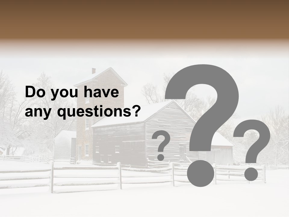 Batsto Village White Countryside PowerPoint Template