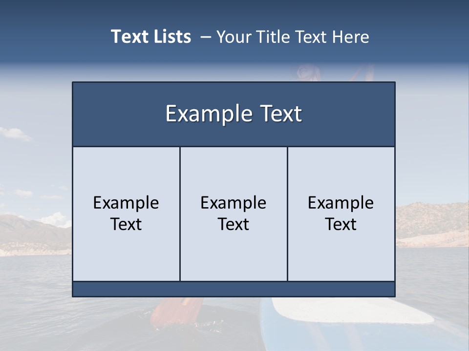 A Woman Standing On A Paddle Board In The Water PowerPoint Template