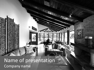 Residential Contemporary Interior PowerPoint Template