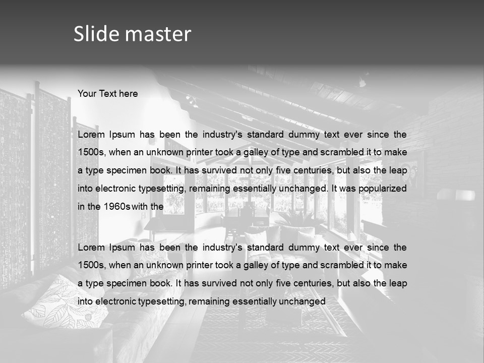 Residential Contemporary Interior PowerPoint Template