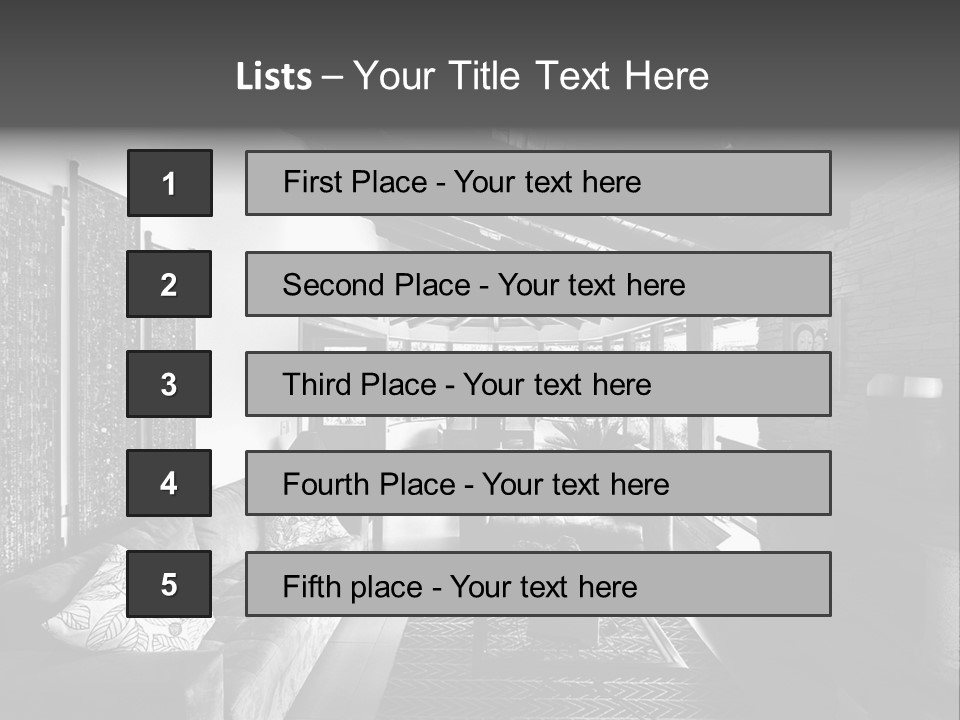 Residential Contemporary Interior PowerPoint Template