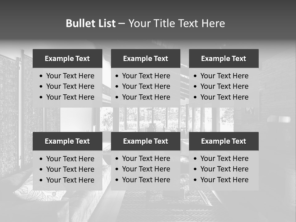 Residential Contemporary Interior PowerPoint Template