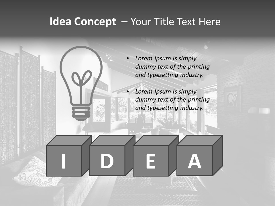 Residential Contemporary Interior PowerPoint Template