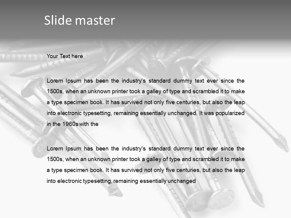 Detail Metallic Plank PowerPoint Template