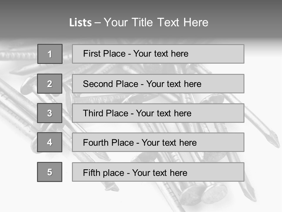 Detail Metallic Plank PowerPoint Template