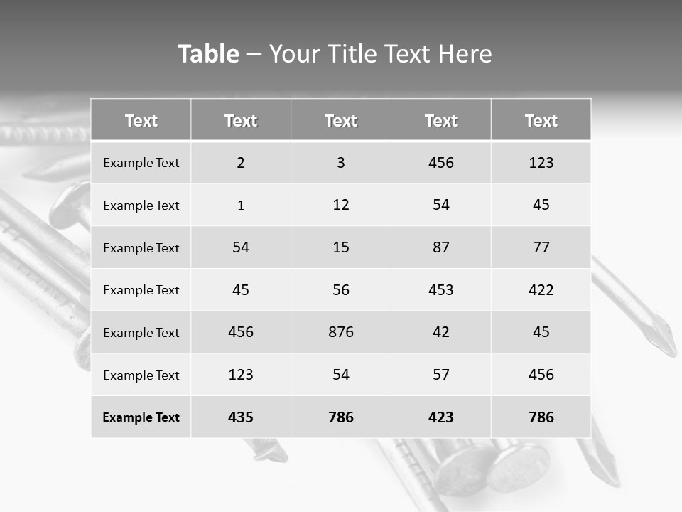 Detail Metallic Plank PowerPoint Template