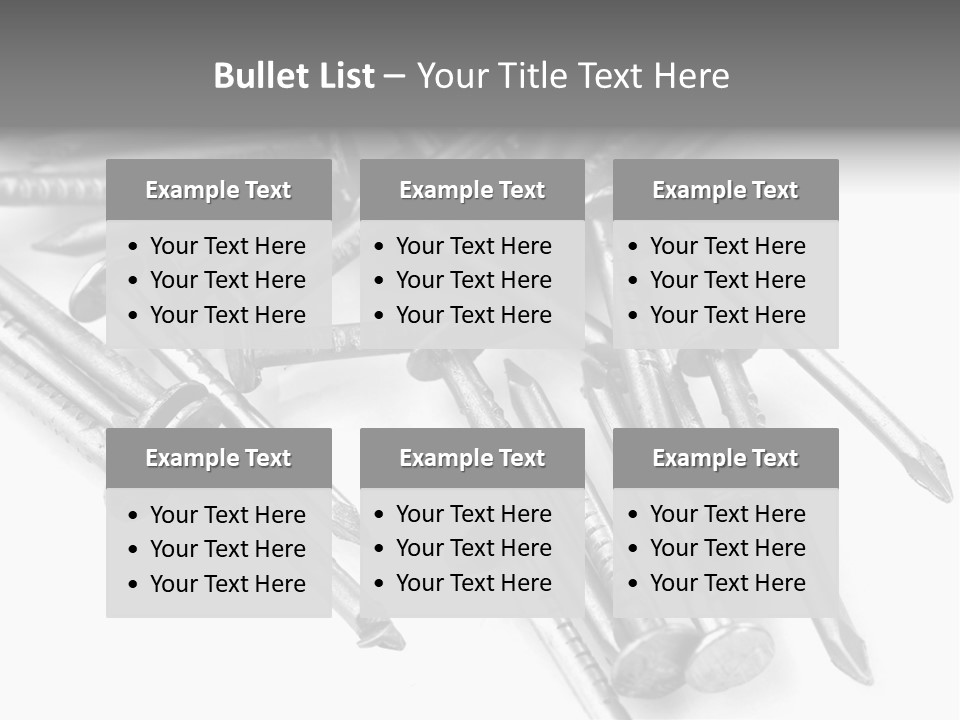 Detail Metallic Plank PowerPoint Template