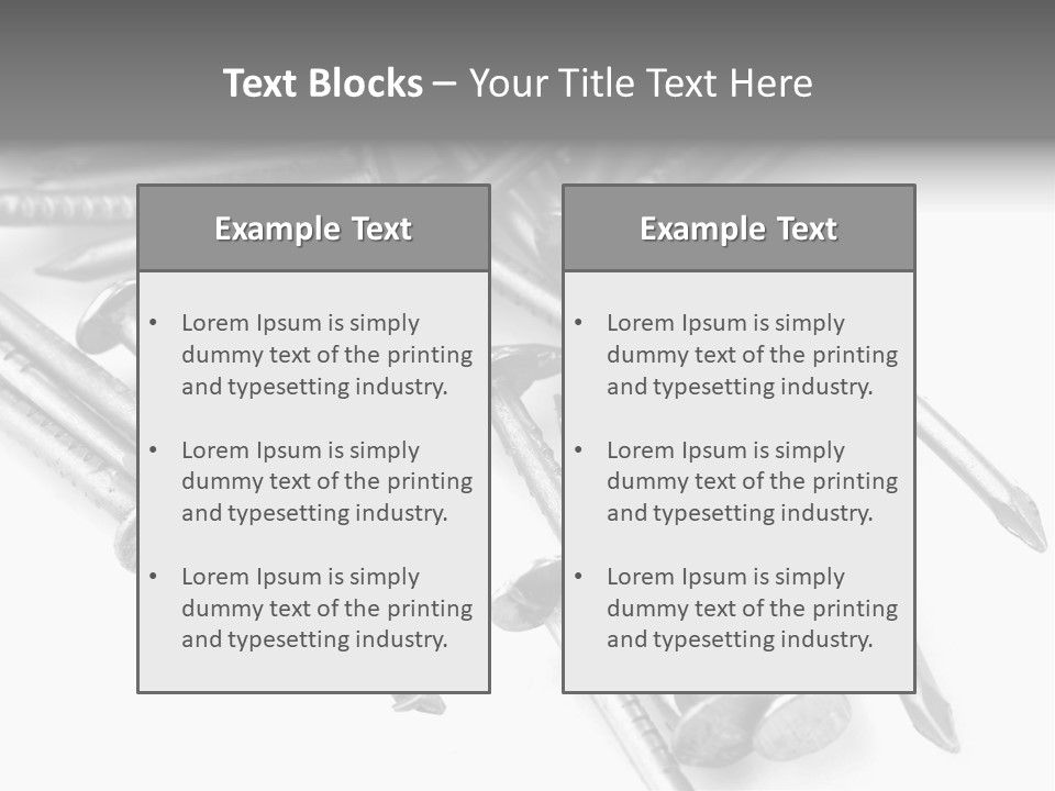 Detail Metallic Plank PowerPoint Template