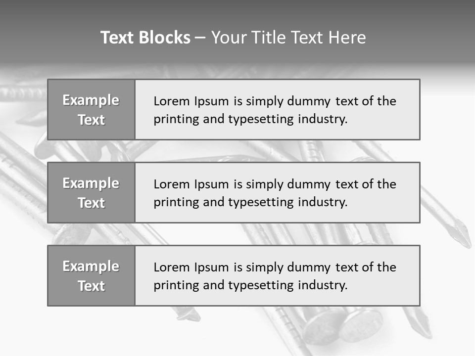 Detail Metallic Plank PowerPoint Template
