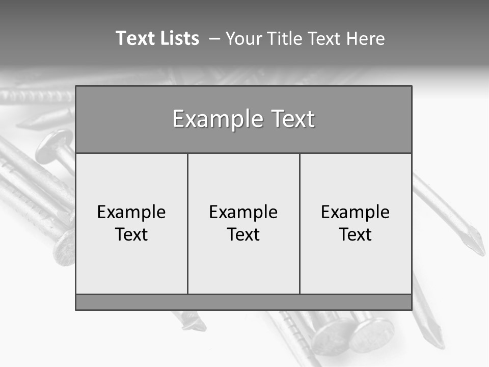 Detail Metallic Plank PowerPoint Template