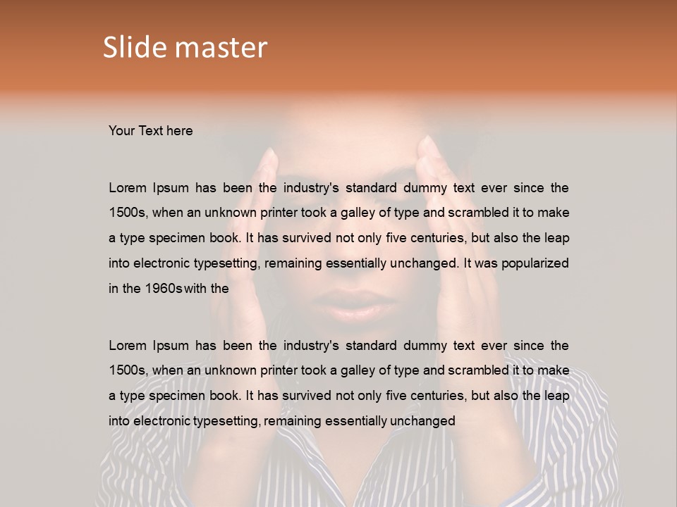 Emotional Stress Head And Shoulders Sadness PowerPoint Template