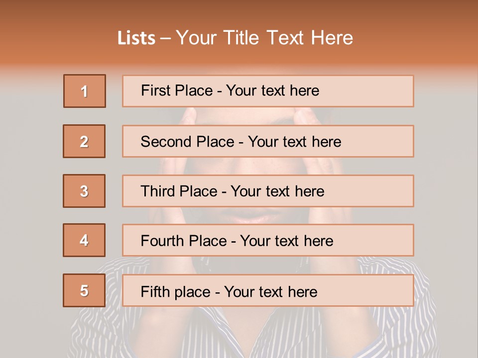 Emotional Stress Head And Shoulders Sadness PowerPoint Template