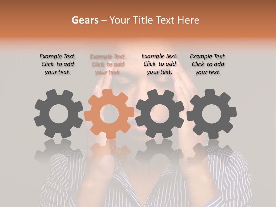 Emotional Stress Head And Shoulders Sadness PowerPoint Template