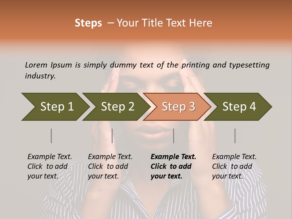 Emotional Stress Head And Shoulders Sadness PowerPoint Template